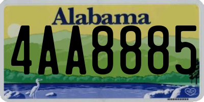 AL license plate 4AA8885
