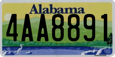 AL license plate 4AA8891