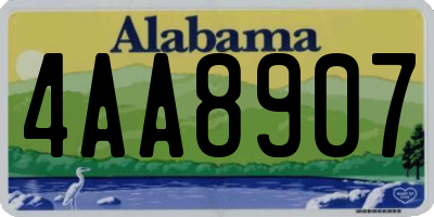 AL license plate 4AA8907