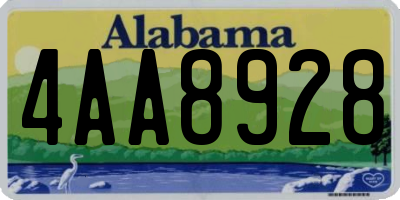 AL license plate 4AA8928