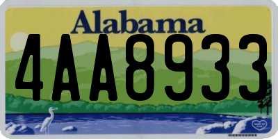 AL license plate 4AA8933