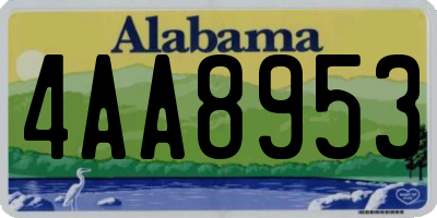 AL license plate 4AA8953