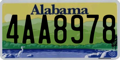 AL license plate 4AA8978
