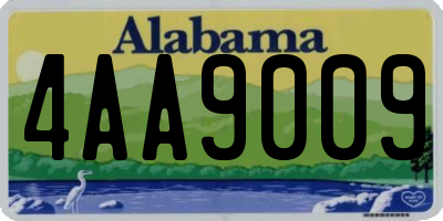 AL license plate 4AA9009