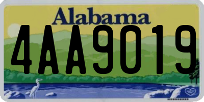 AL license plate 4AA9019
