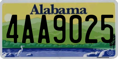 AL license plate 4AA9025