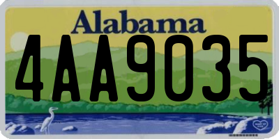 AL license plate 4AA9035