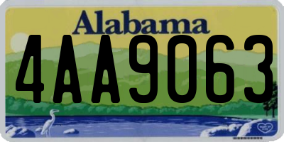 AL license plate 4AA9063