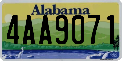 AL license plate 4AA9071
