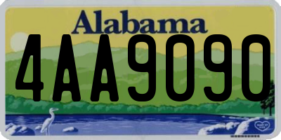 AL license plate 4AA9090