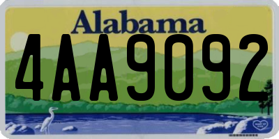 AL license plate 4AA9092