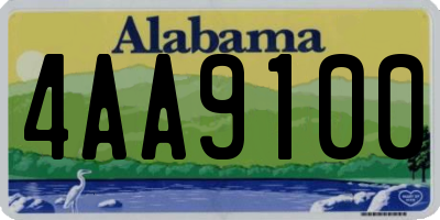 AL license plate 4AA9100