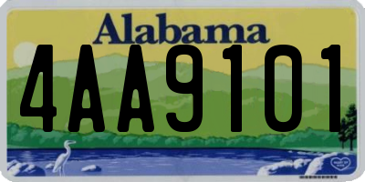 AL license plate 4AA9101