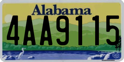 AL license plate 4AA9115
