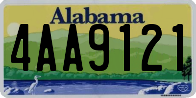 AL license plate 4AA9121