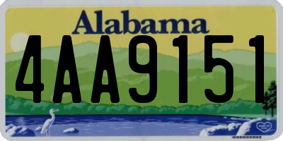 AL license plate 4AA9151