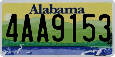 AL license plate 4AA9153