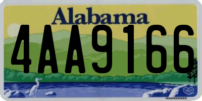 AL license plate 4AA9166