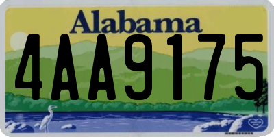 AL license plate 4AA9175