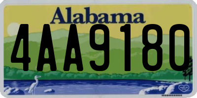 AL license plate 4AA9180