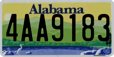 AL license plate 4AA9183