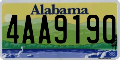 AL license plate 4AA9190