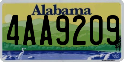 AL license plate 4AA9209