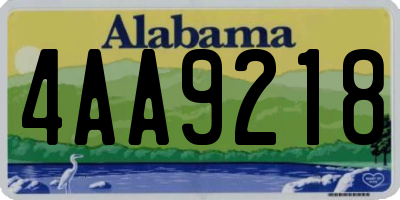 AL license plate 4AA9218
