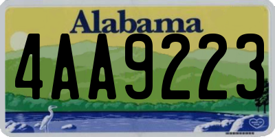 AL license plate 4AA9223