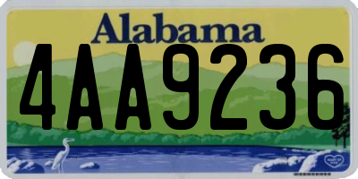 AL license plate 4AA9236
