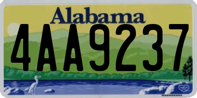 AL license plate 4AA9237