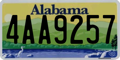 AL license plate 4AA9257