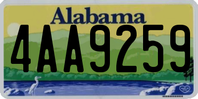 AL license plate 4AA9259