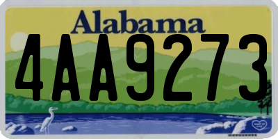 AL license plate 4AA9273