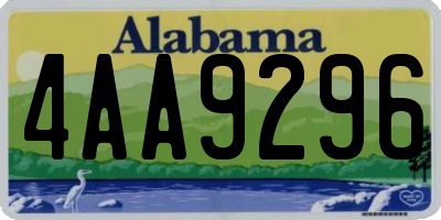 AL license plate 4AA9296