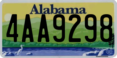 AL license plate 4AA9298