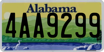 AL license plate 4AA9299
