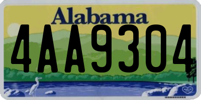AL license plate 4AA9304