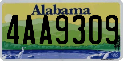 AL license plate 4AA9309