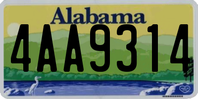 AL license plate 4AA9314
