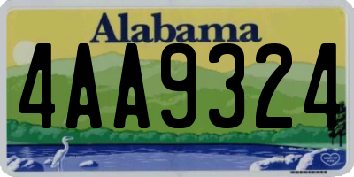 AL license plate 4AA9324