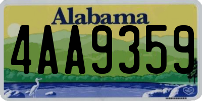 AL license plate 4AA9359
