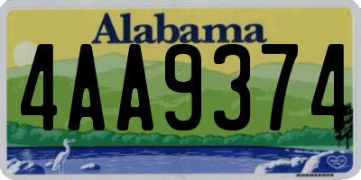 AL license plate 4AA9374