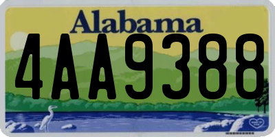 AL license plate 4AA9388