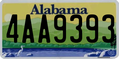 AL license plate 4AA9393