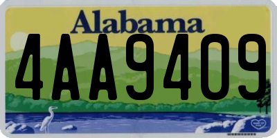 AL license plate 4AA9409