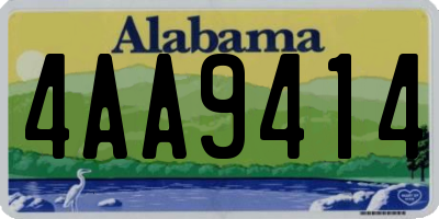 AL license plate 4AA9414