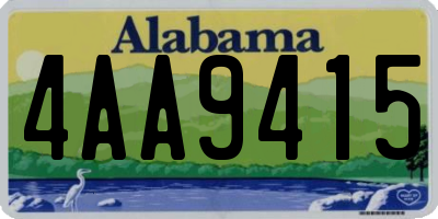 AL license plate 4AA9415