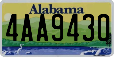 AL license plate 4AA9430