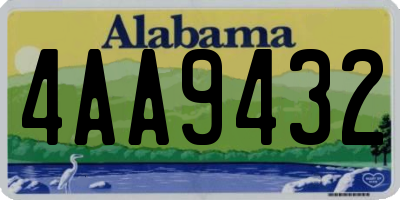 AL license plate 4AA9432